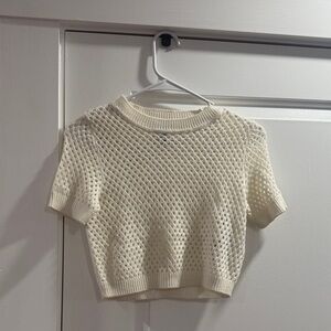 H&M Cream Knit Crop Top